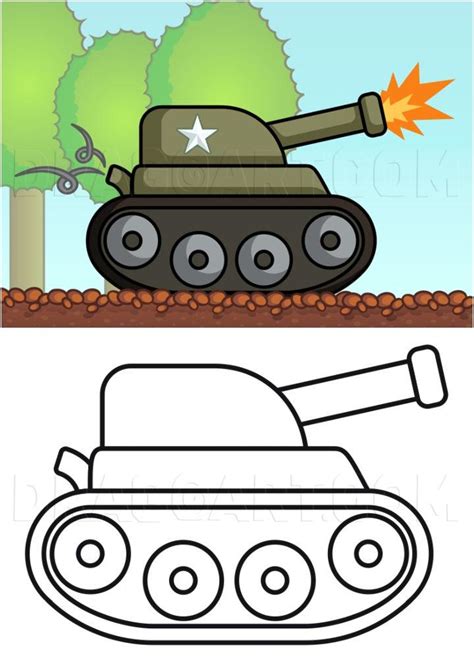 Image result for Tank Drawing Easy