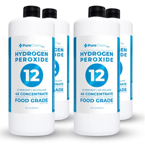 Buy Hydrogen Peroxide 12 Percent (32oz 4 Pack) - Hydrogen Peroxide ...