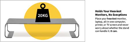 Livzing Metal Monitor Stand Monitor Riser Desk Organizer Supports Upto ...