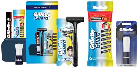 Gillette Guard 5 in 1 Shaving Kit & Gillette Guard Manual Shaving Razor ...