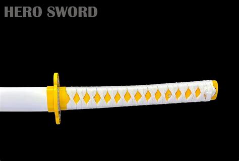 Buy HERO SWORD Handmade 1095 High Carbon Steel Demon Slayer Katana ...
