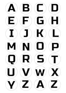 Self-Adhesive Uppercase Alphabet Stickers for Art & Craft, Decorations ...