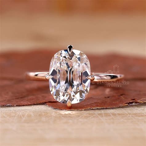 Vintage Old Mine Cut Diamond Engagement Ring, Solitaire Diamond Ring ...