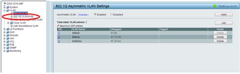 How to configure Asymmetric VLAN in DGS-1210 Series? | D-Link
