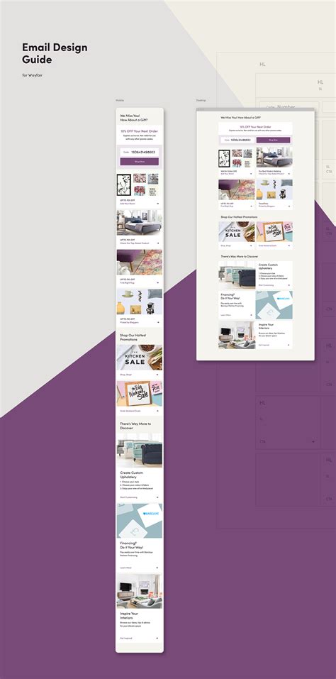 Wayfair Email Design Guide on Behance