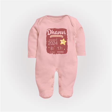 Personalized Birth Stats Sleep Suit/Full sleeve body suit | Custom Bab ...