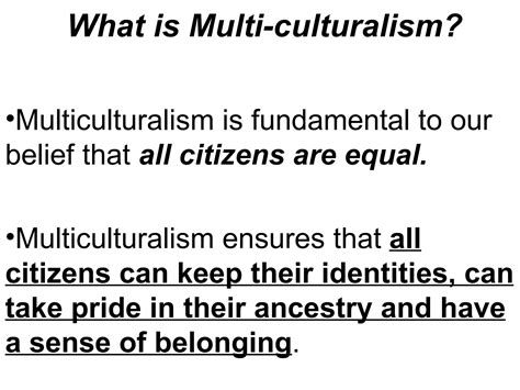 What Is Multi Culturalism? | PPT