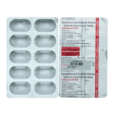 Glifovance M 500 Tablet | Uses, Side Effects, Price | Apollo Pharmacy