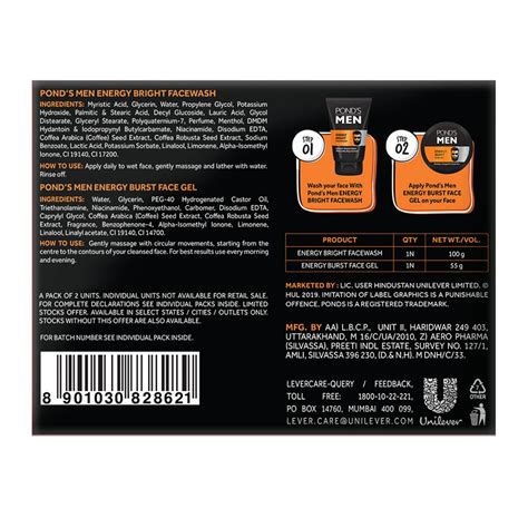 Ponds Men Energy Bright Facewash, 50 gm Price, Uses, Side Effects ...