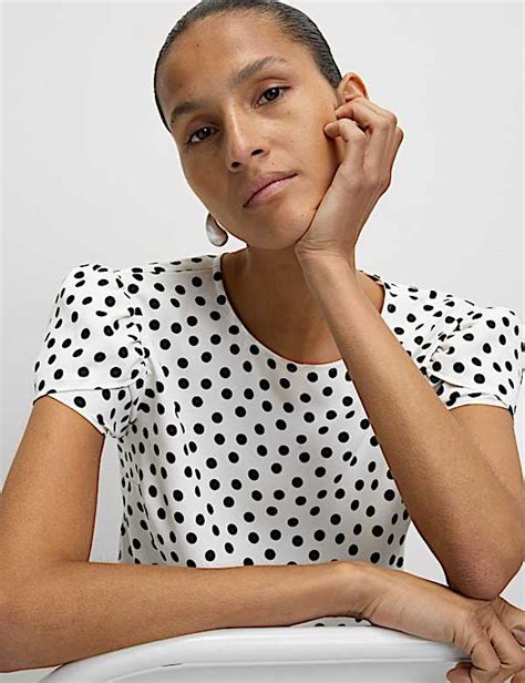 Buy Printed Puff Sleeve Top at Marks & Spencer