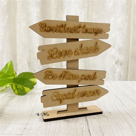 Pre Marked MDF Base - Valentines - 3D Love Sign