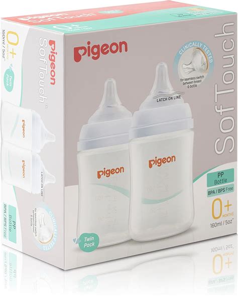 Pigeon SofTouch 3 Baby Bottle for 0+ Months Babies, BPA & BPS-Free ...