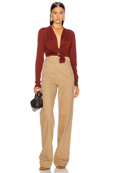 Bottega Veneta Cashmere Twist Sweater in Rust | FWRD