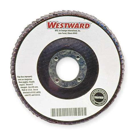 Westward Arbor Mount Flap Disc, 7in, 40, Coarse 6NZ06 | Zoro
