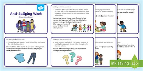 KS1 Anti-Bullying Week Discussion Cards