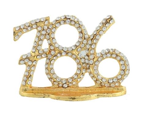 GCT Islamic Religious Lucky Number 786 (B-20) Gold Metal Showpiece for ...