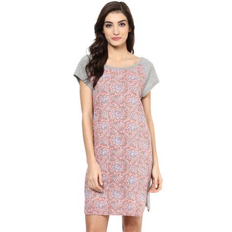 Buy Florablanca Grey & Pink Floral Print DressDon the dress with beige ...