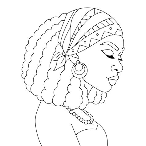 Mulher africana colorir Imagens – Download Grátis no Freepik