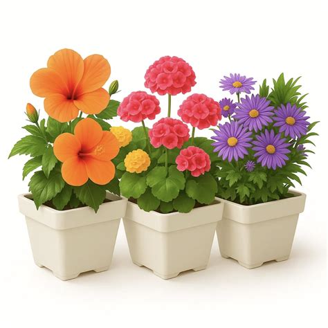 Kraft Seeds by 10CLUB Plastic Flower Pots - 4 Pcs (10 Inch, White ...