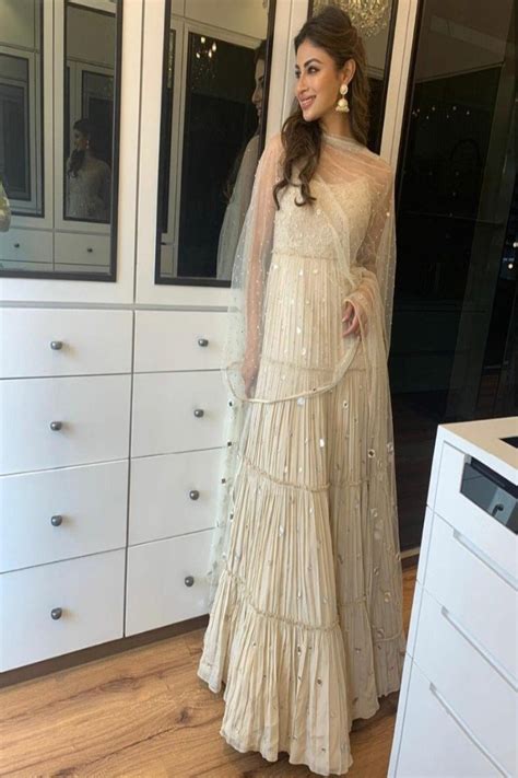Mouni roy looks so resplendent in ivory anarkali – Monika Nidhee