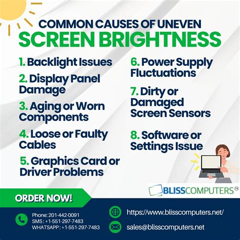 COMMON CAUSES OF UNEVEN SCREEN BRIGHTNESS (#1568) - Bliss Computers
