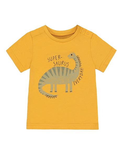 Buy Boys Half Sleeves T-Shirt Dino Print - Yellow Online at Best Price ...