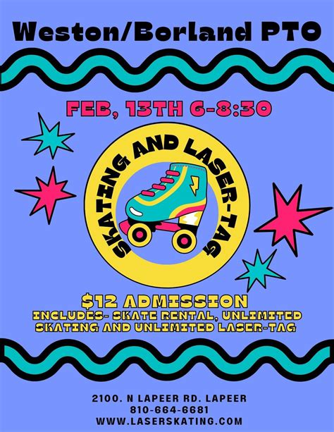 Weston/Borland Skate and Laser-Tag Fundraiser , 2100 N. Lapeer Rd ...