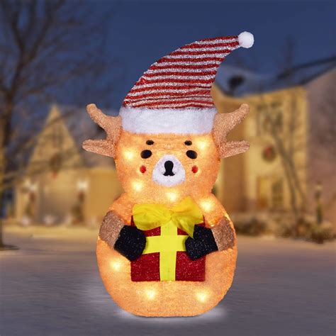 Buy Lighted Christmas Reindeer Decorations, Pre-lit 48LED Collapsible ...