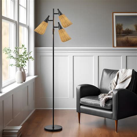 Snapklik.com : G-SAFAVA 63 Modern Black Floor Tree Lamp