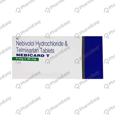 Nebicard T 5/40mg Strip Of 15 Tablets: Uses, Side Effects, Price ...