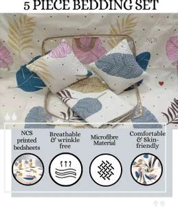 NCS Cotton Queen Flat 280 TC Floral Bedsheet - Buy NCS Cotton Queen ...