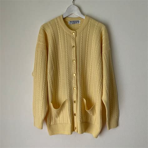 light yellow cardigan | 古着屋 SAJI