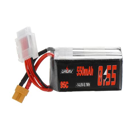 URUAV 14.8V 550mAh 95C 4S Lipo Battery XT30 Plug for RC Racing Drone ...