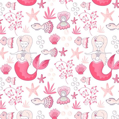 Image result for Vector Mermaid Pattern