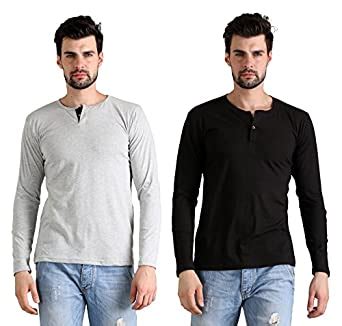 Buy FLINGR Mens Solid Regular FIT Cotton T-Shirt COMBO-017 at Amazon.in