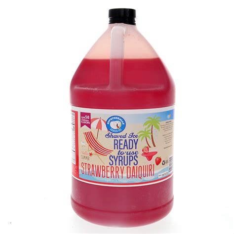 Strawberry Daiquiri Ready to Use Gallon (128 Fl. Oz) Hawaiian Snow Cone ...