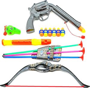 Dynamic Retail Global Gun Toys for Boys With Bullets, Archery Bow ...