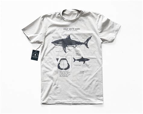 Buy Great White Shark Anatomy T-shirt, Shark Shirt, Great White Shark ...