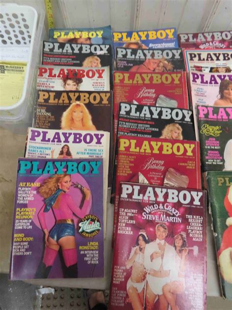 26 Playboy Magazines - 1970's + 80's