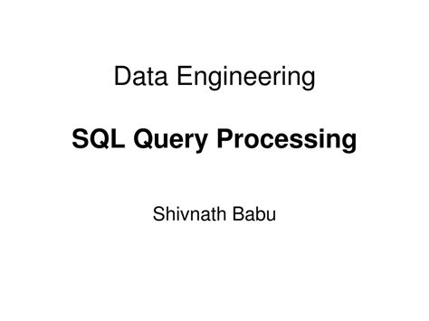 Image result for SQL and Query Processing
