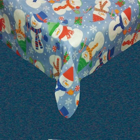 Blue Flannel Backed Vinyl Tablecloth — Randolph Indoor and Outdoor Design