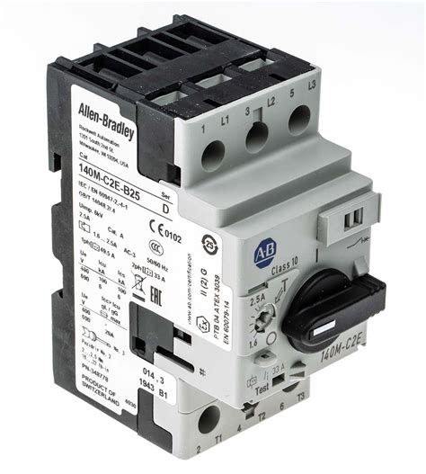 140M-C2E-B25 | Allen Bradley 1.6 → 2.5 A 140M Motor Protection Circuit ...