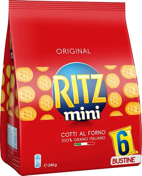 Ritz Crackers Mini Original, 100% Grano Italiano, Cotti al Forno, 240g ...