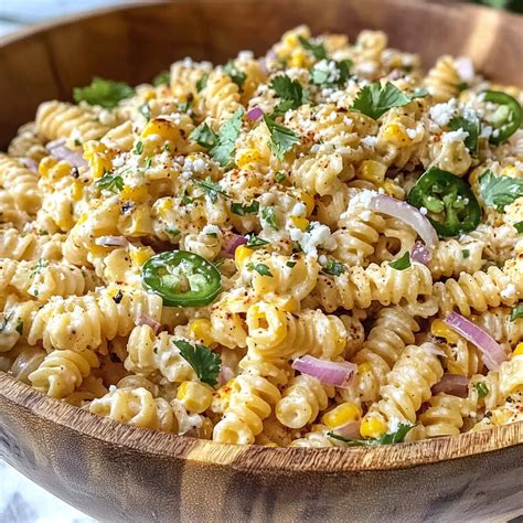 Elote Pasta Salad Recipe (Mexican Street Corn) - Irresistible Delight