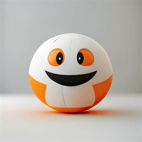 Happy ball character generative ai | Premium AI-generated image