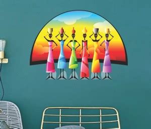 Jump up 59 cm African women 6, Wall sticker Self Adhesive Sticker Price ...