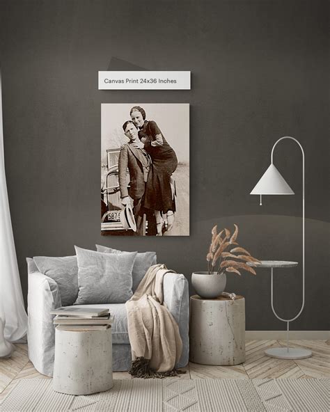 Bonnie Elizabeth Parker and Clyde Chestnut Barrow Grungy Black and ...