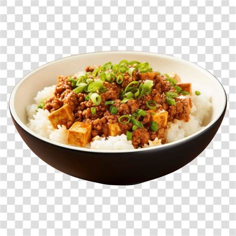 Png mapo tofu food bowl meal | Premium AI-generated PSD