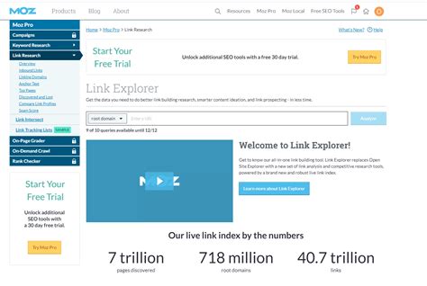 Analyze Your Link Profile With Moz's Link Explorer