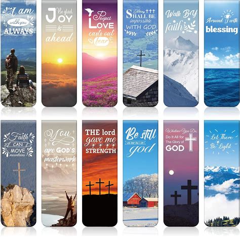 Buy 12 Pieces Inspirational Quotes Magnetic Bookmarks Bible Verse Page ...